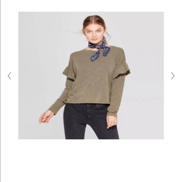 Universal Thread long‎ sleeve ruffle top - Picture 7 of 8